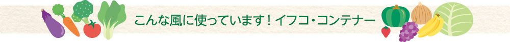 こんな風に使っています！イフコ・コンテナー
