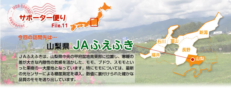 サポーター便り File.11 今回の訪問先は…山梨県　ＪＡふえふき
