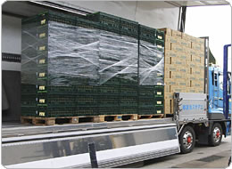 トラックに積み込み全国へ出荷