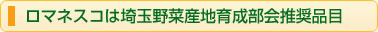 ロマネスコは埼玉野菜産地育成部会推奨品目